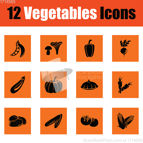 Image of Vegetables icon set