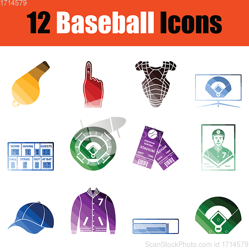 Image of Baseballl icon set