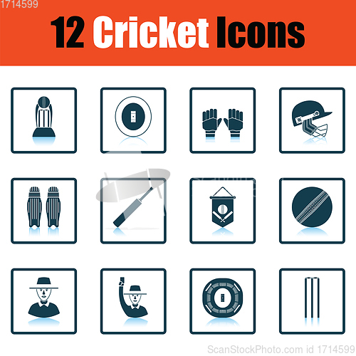 Image of Cricket icon set