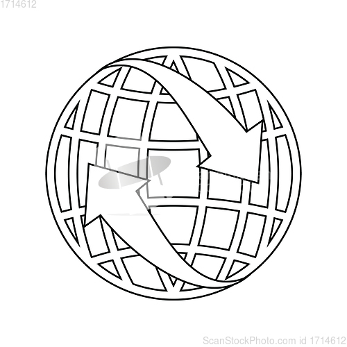 Image of Icon of Globe with arrows