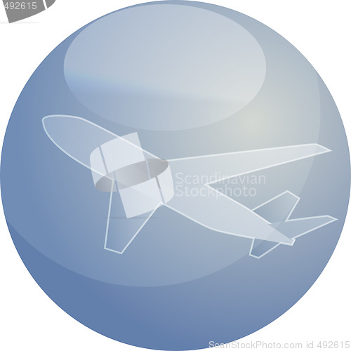 Image of Air travel airplane illustration