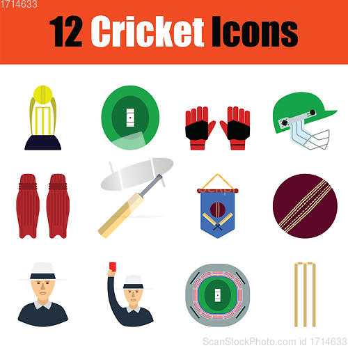 Image of Cricket icon set