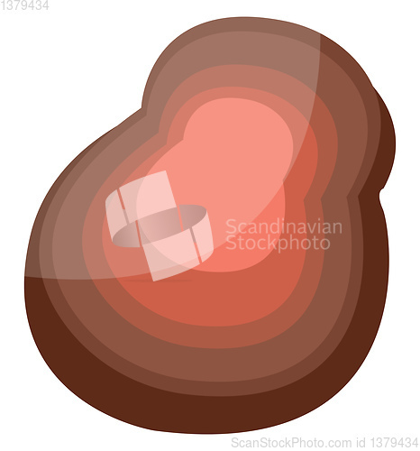 Image of Brown shaded Material vector color illustration.