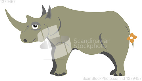 Image of Rhinoceros illustration vector on white background 