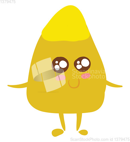 Image of Image of cute corn kernel, vector or color illustration.