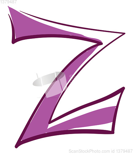 Image of Letter Z alphabet vector or color illustration