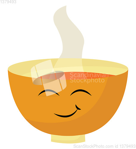 Image of Hot soup, vector or color illustration.