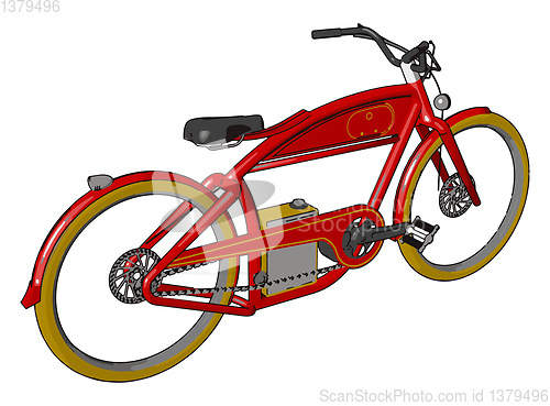 Image of Bike its components vector or color illustration