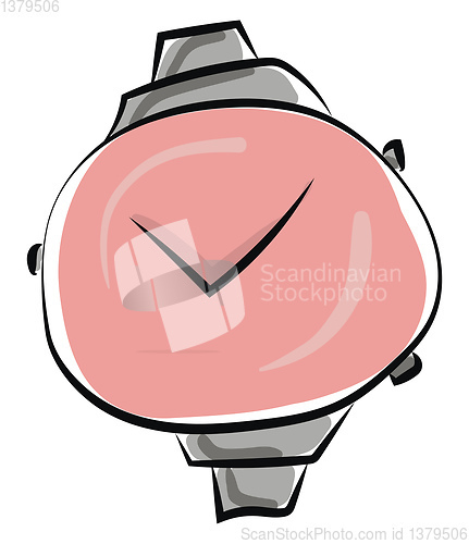 Image of Pink watch vector illustration 
