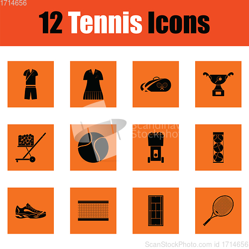 Image of Tennis icon set