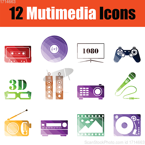 Image of Multimedia icon set