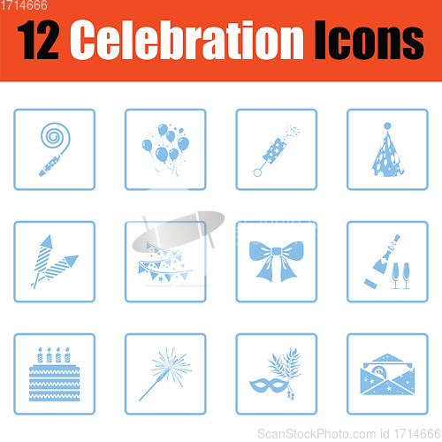 Image of Set of celebration icons