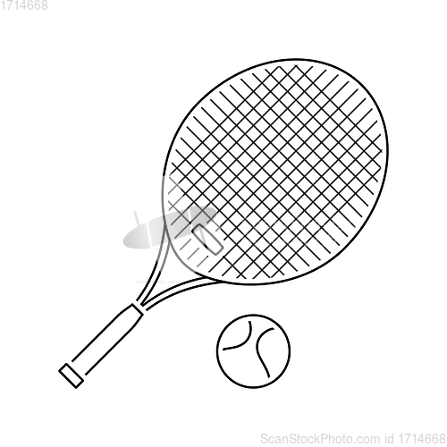 Image of Icon of Tennis rocket and ball 