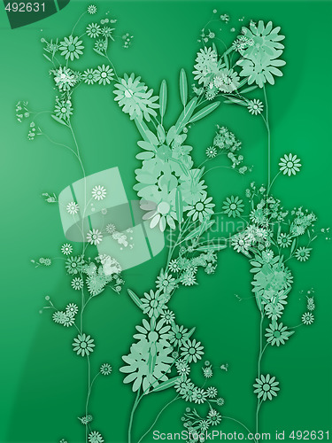 Image of Floral nature themed design illustration