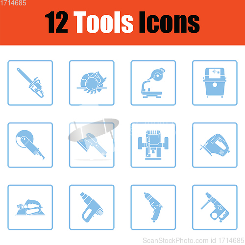 Image of Set of tools icons