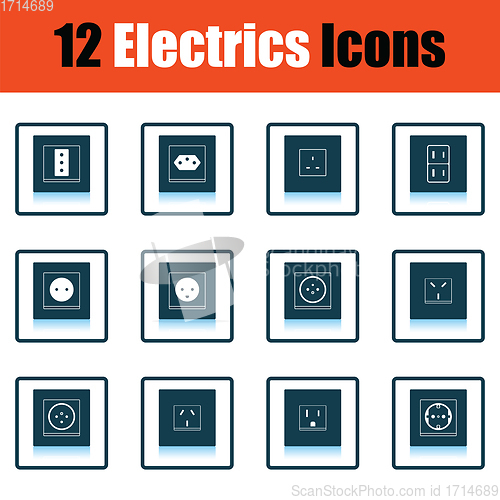 Image of Electrics icon set