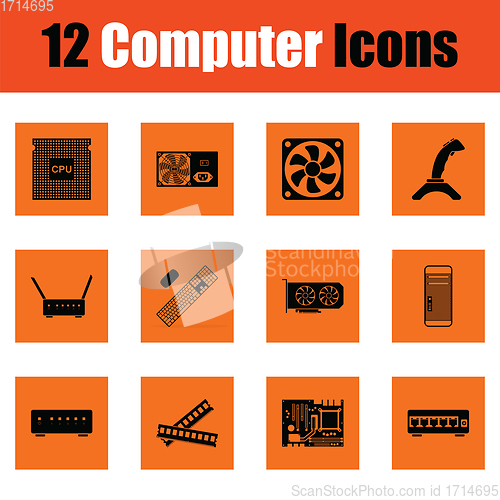 Image of Set of computer icons