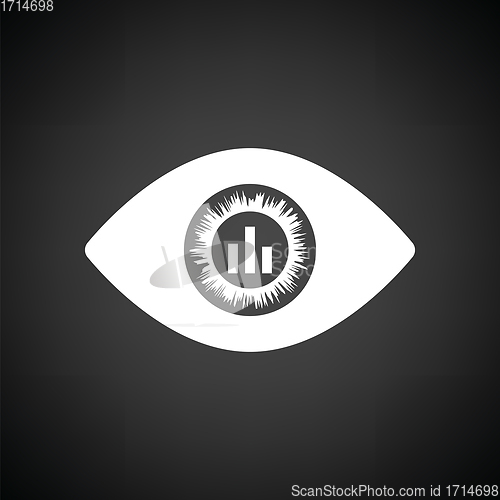 Image of Eye with market chart inside pupil icon