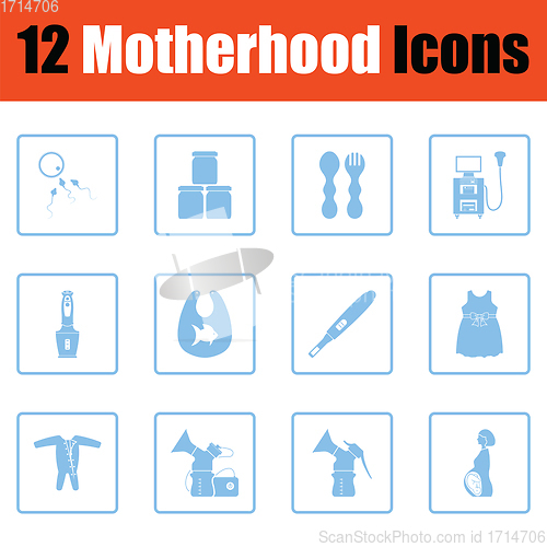 Image of Motherhood icon set