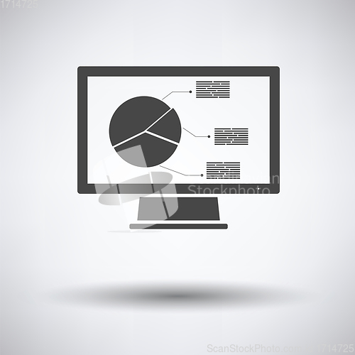 Image of Monitor with analytics diagram icon