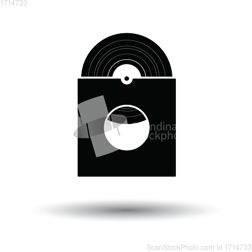 Image of Vinyl record in envelope icon