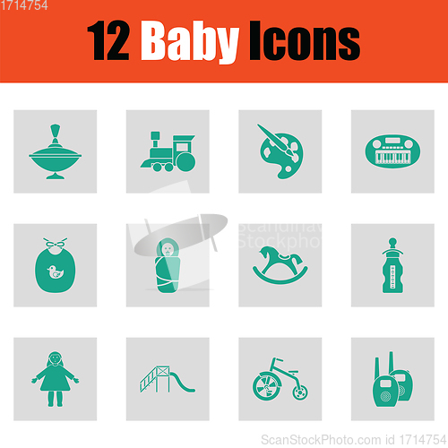 Image of Baby icon set