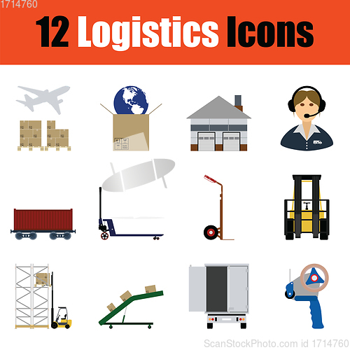 Image of Logistics icon set