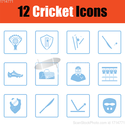 Image of Cricket icon set