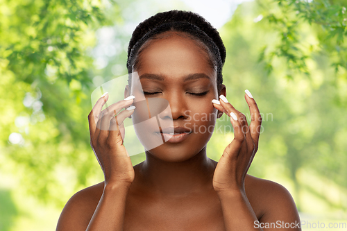 Image of portrait of young african american woman