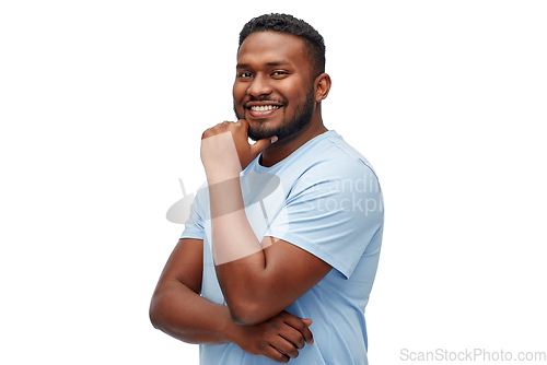 Image of portrait of smiling young african american man