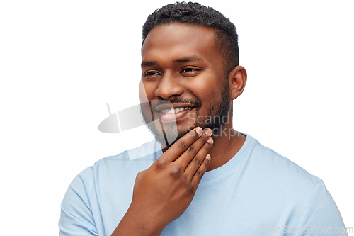 Image of portrait of smiling young african american man