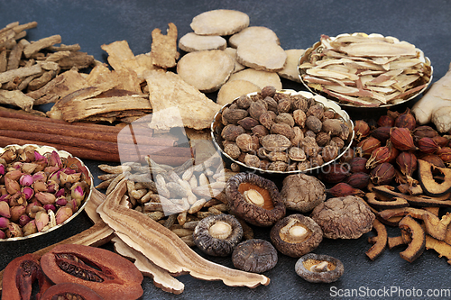 Image of Traditional Chinese Medicinal Herbs and Spice Ingredients