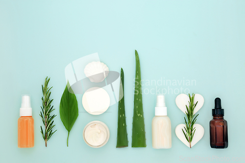 Image of Skincare Beauty Treatment with Aloe Vera Turmeric and Rosemary