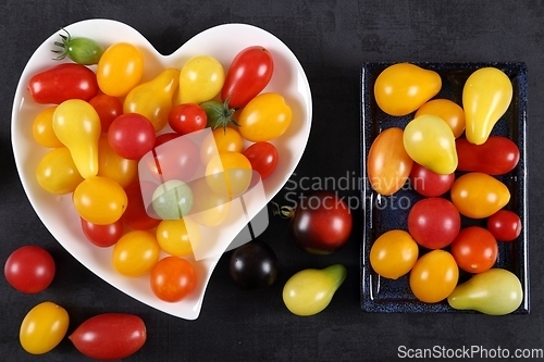 Image of Colorful tomatoes.