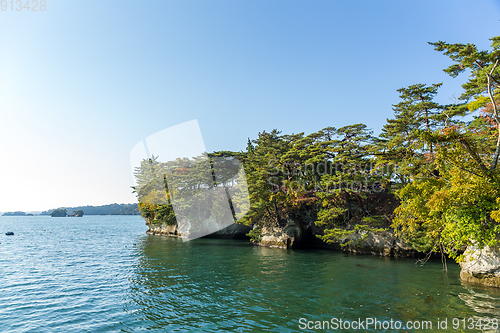 Image of Matsushima with clear blue sky