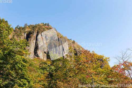 Image of Volcanic cliff in Sandai of Japan