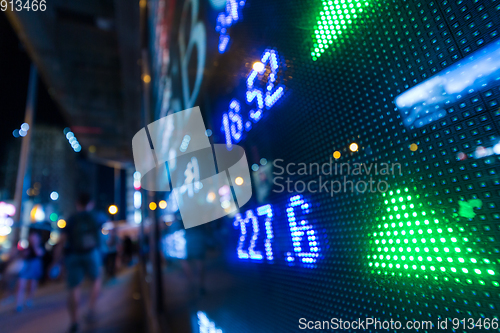 Image of Stock market display board