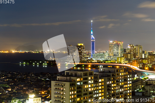 Image of Night view of Fukuoka City
