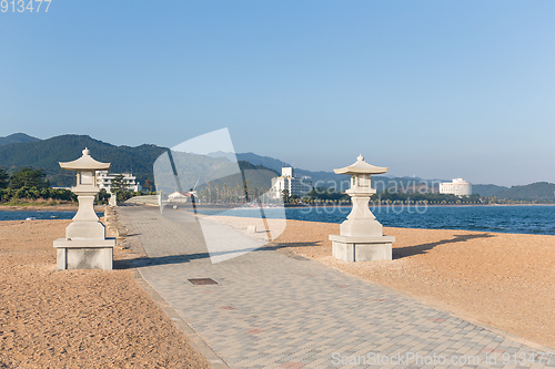 Image of Aoshima Shrine and sead beach