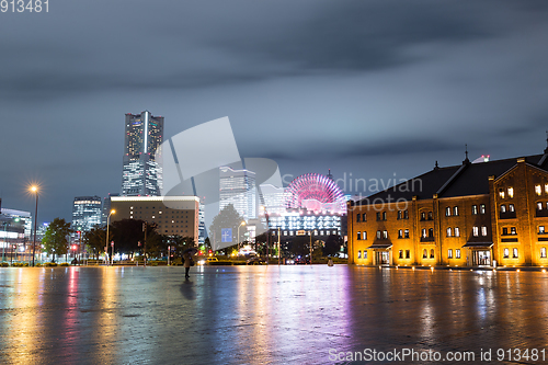 Image of Yokohama city at night