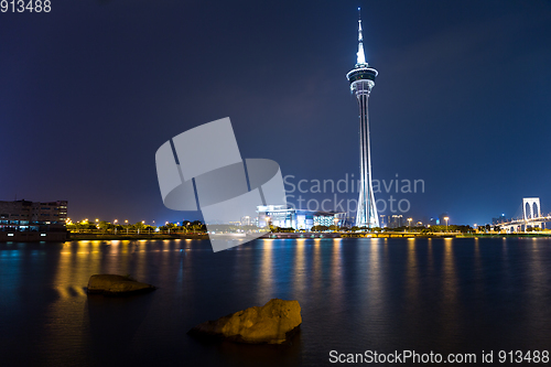 Image of Macao cityscape at night