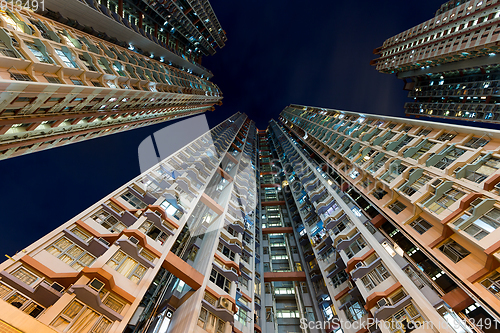 Image of Building to the sky at night