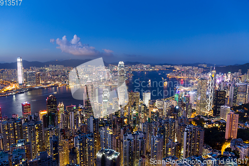 Image of Hong Kong city at night 