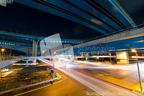 Image of Traffic trail from underground