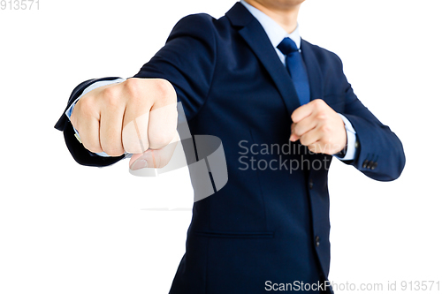 Image of Businessman fighting concept