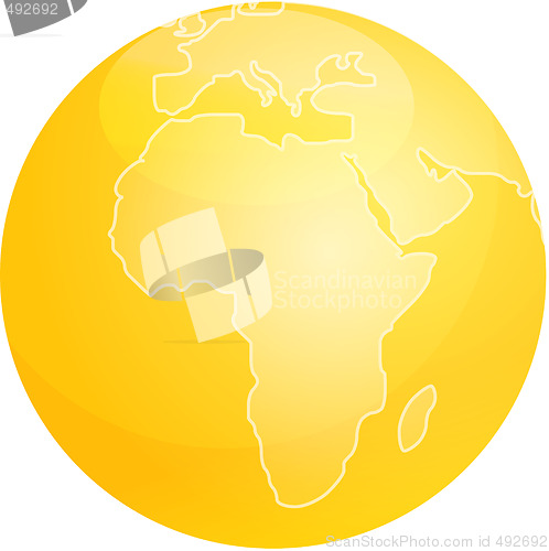 Image of Map of Africa sphere