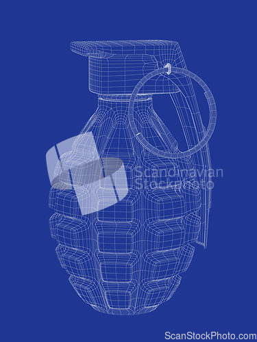 Image of 3D model of hand grenade
