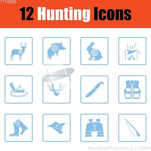 Image of Set of hunting icons