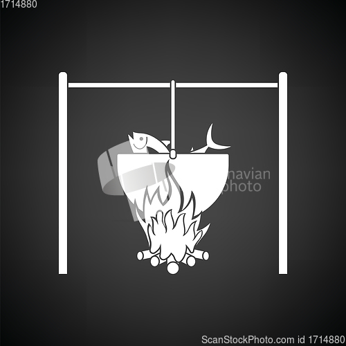 Image of Icon of fire and fishing pot
