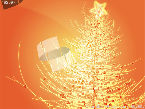 Image of Sparkly christmas tree illustration